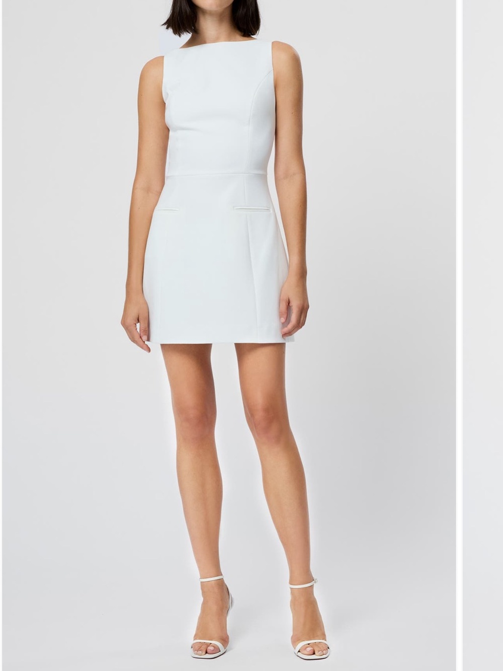 French Connection Whisper Boatneck Minidress - Summer White